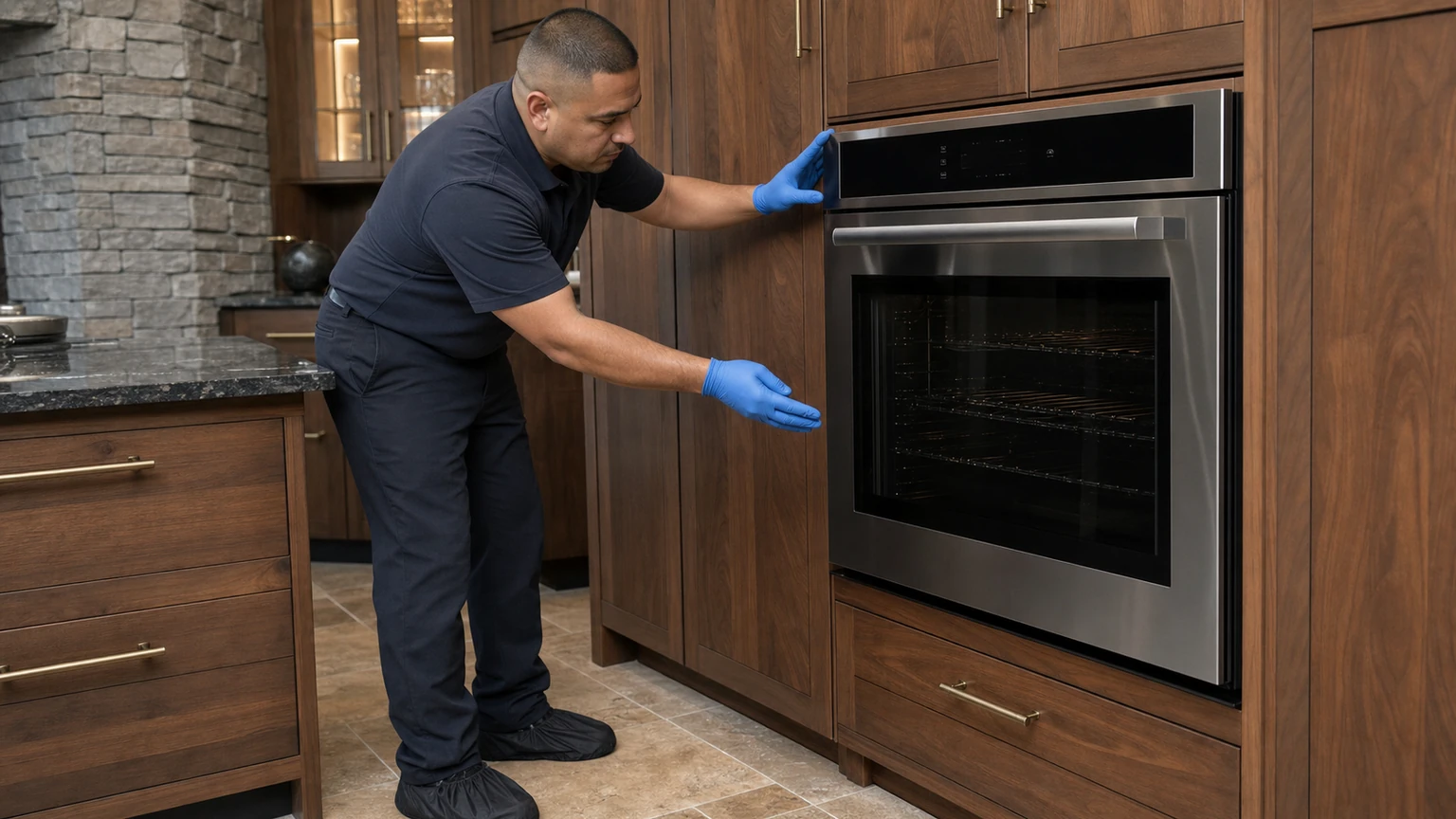 Built-in wall oven diagnostic visit in the service area